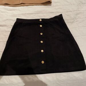 Faux Suede Skirt 